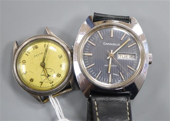 Two gentlemans wrist watches including Caravelle automatic.